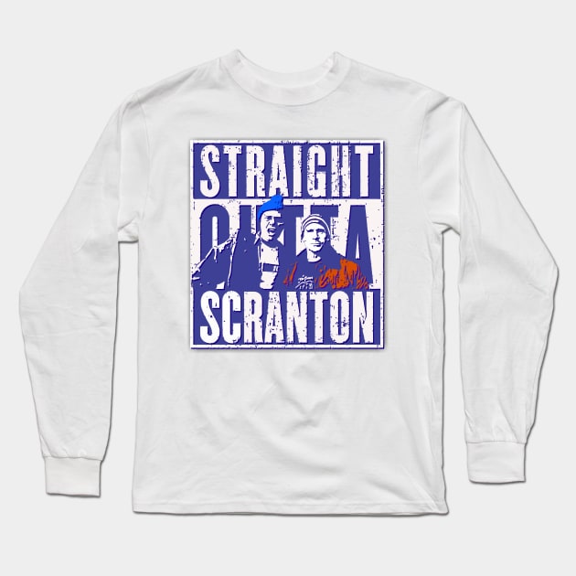 The Straight Outta Scranton - Lazy Scranton-The Office 2022 Long Sleeve T-Shirt by IanMitchellart